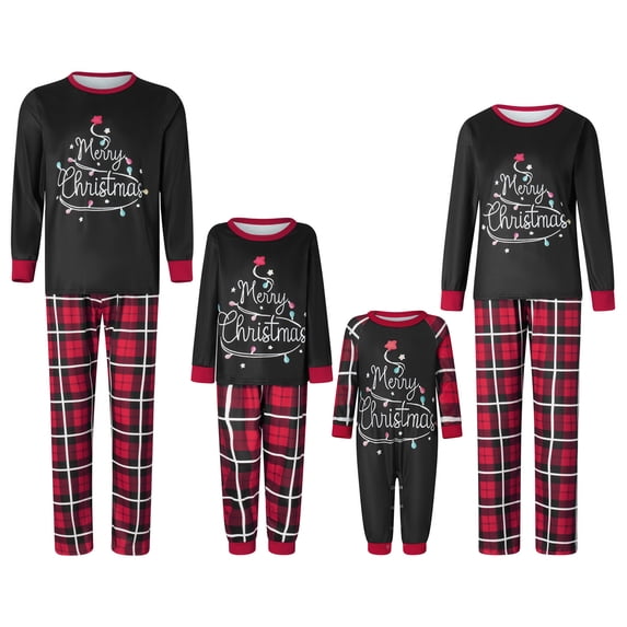 Fiomva Christmas Pajamas Matching Family Sets, Matching Sets Christmas PJs for Women Holiday Sleepwear Clothes