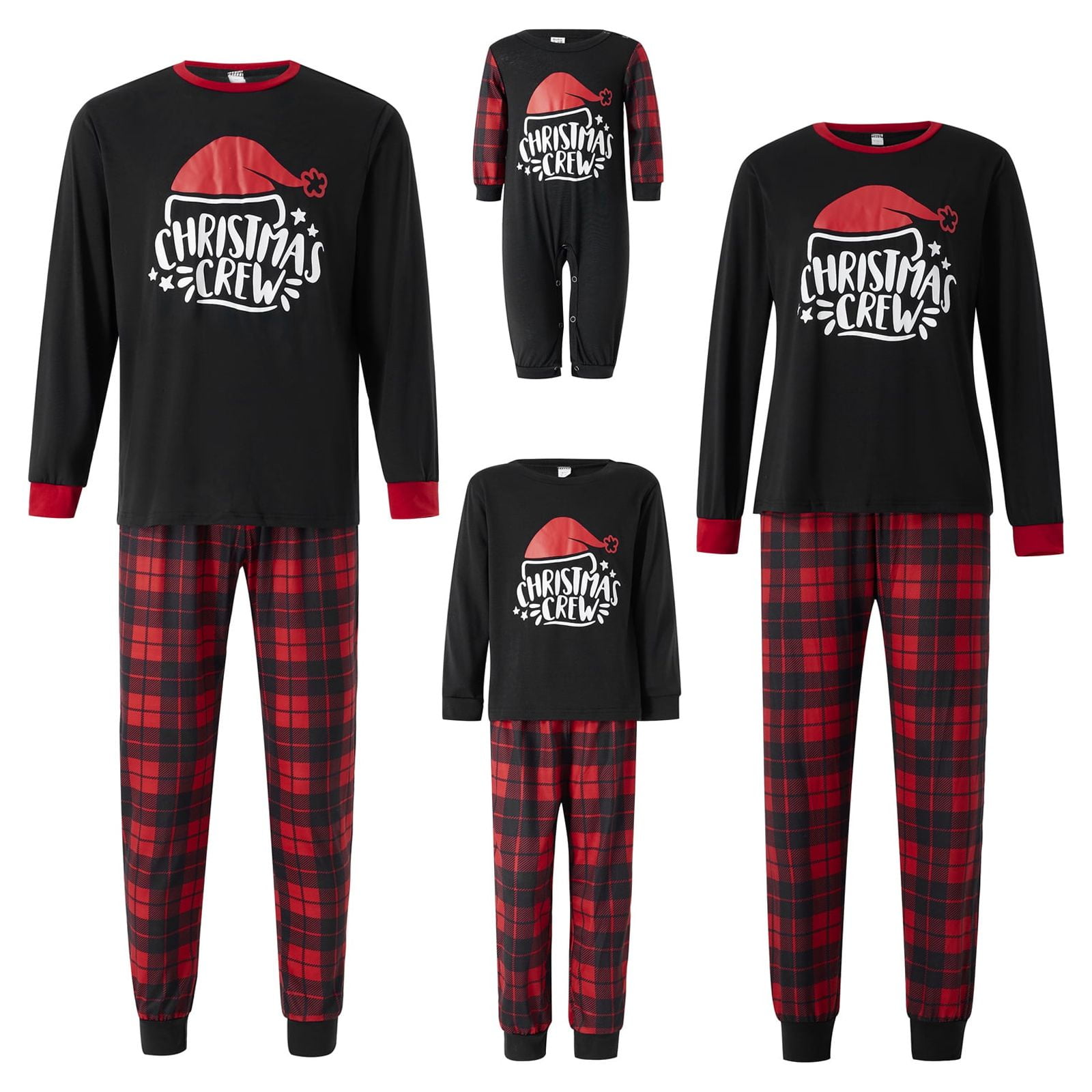 Fiomva Christmas Pajamas for Family Pjs Matching Set Long Sleeve T ...