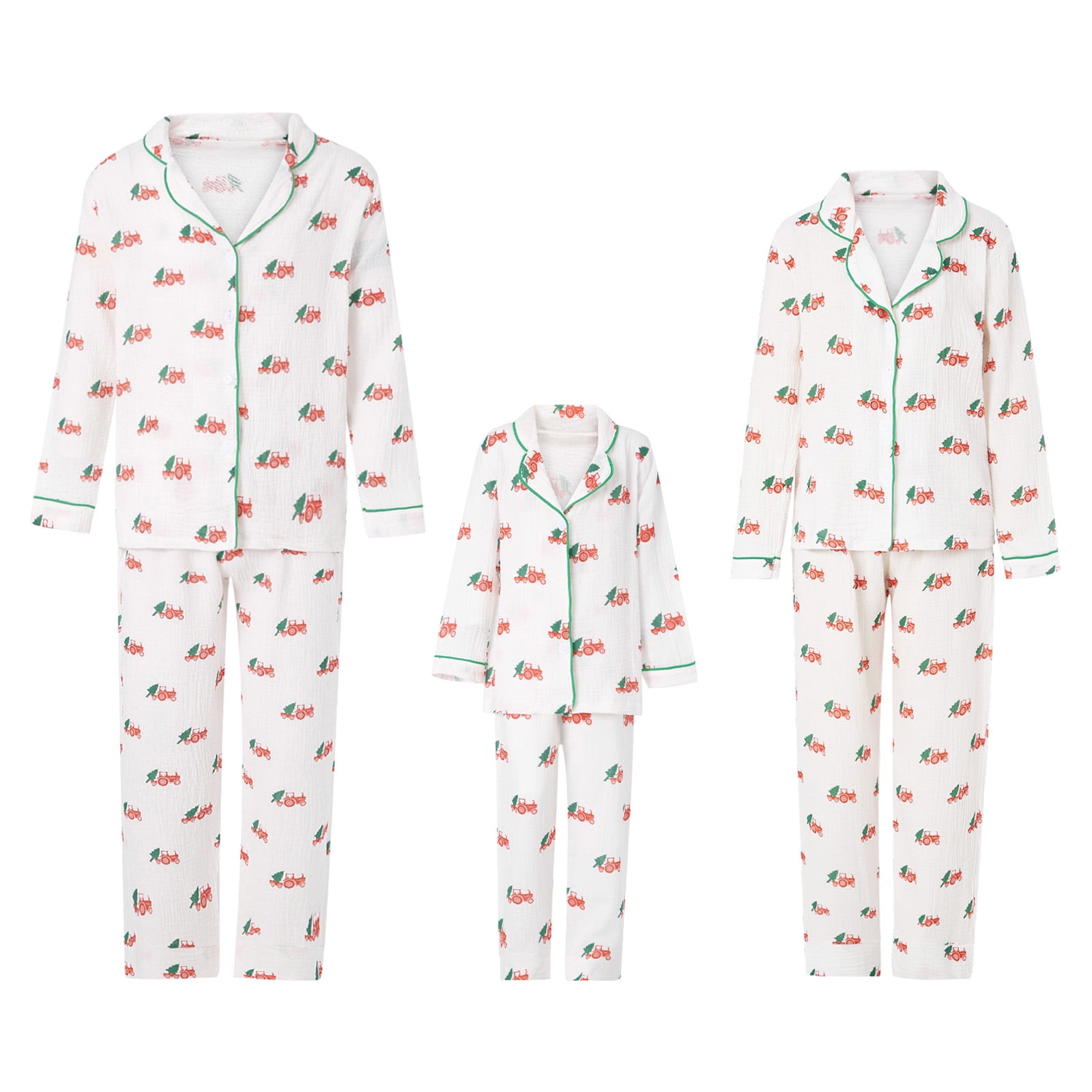 Fiomva Family Christmas Pjs Matching Sets 2023 Plaid Holiday Sleepwear ...