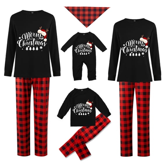 Fiomva Family Matching Christmas Pajama Sets Christmas tree Top Pants 2PCS Sleepwear Christmas PJs Bodysuits