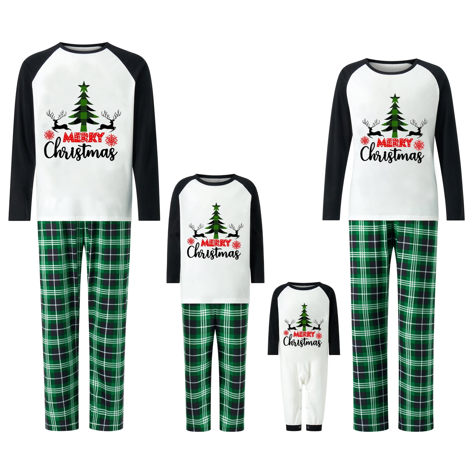 Fiomva Holiday Family Matching Pajamas Christmas Pjs Set Long Sleeve ...
