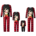 thumbnail image 1 of Fiomva Matching Christmas Pajamas for Family, Funny Holiday Cute Let It Snow Print Tops and Plaid Pants Xmas Sleepwear Pjs Set, 1 of 10