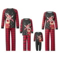 thumbnail image 1 of Fiomva Matching Christmas Pajamas for Family, Funny Holiday Cute Let It Snow Print Tops and Plaid Pants Xmas Sleepwear Pjs Set, 1 of 10