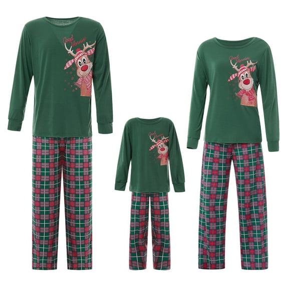 Fiomva Matching Christmas Pajamas for Family, Holiday PJs for Women/Men/Kids, Vacation Cute Printed Loungewear Sleepwear