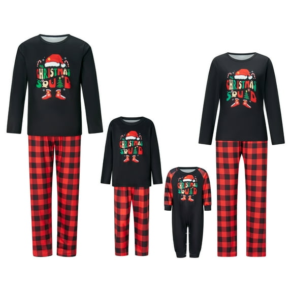 Fiomva Matching Christmas Pjs for Family Christmas Pjs for Family Matching Family Christmas Pajamas Xmas Jammies Sleepwear