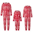 thumbnail image 1 of Fiomva Matching Family Christmas Pajamas Set Hoodie Pajamas Reindeer Jumpsuit Romper Holiday Pjs One Piece Hooded Sleepwear, 1 of 10