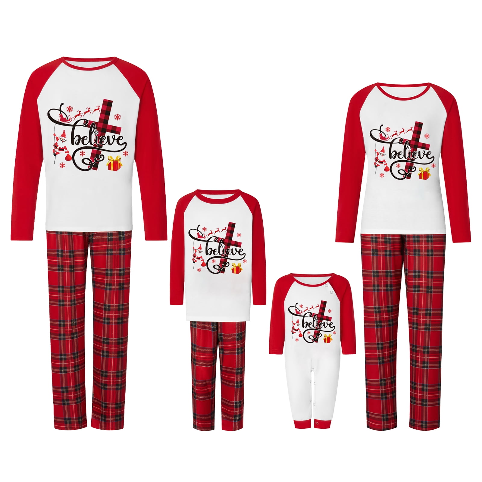 Fiomva Matching Family Pajamas Sets Christmas PJ's Jammies Matching