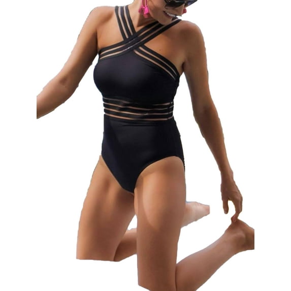 Fiomva Women One-Piece Swimsuit Beachwear Push-Up Bikini