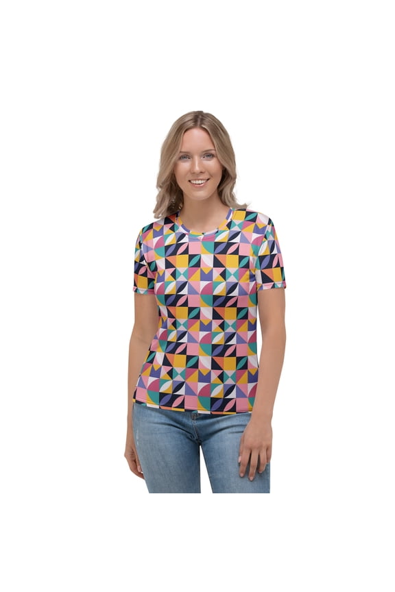 Fiona, Abstract Poly-Span T-Shirt, Ladies Abstract Shirt, Abstract T-Shirt