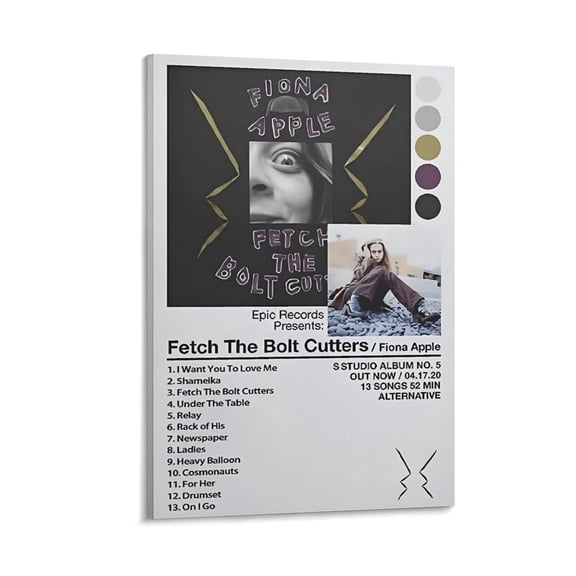 Fiona Apple Fetch The Bolt Cutters Poster 2 Wall Art Poster Scroll Canvas Painting Picture Living Room Decor Home 12x18inch(30x45cm)