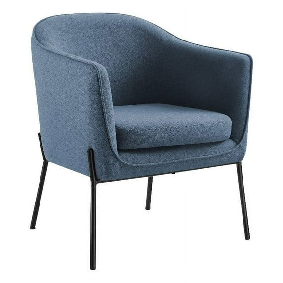 Fiona Fabric Upholstered Accent Chair - Navy