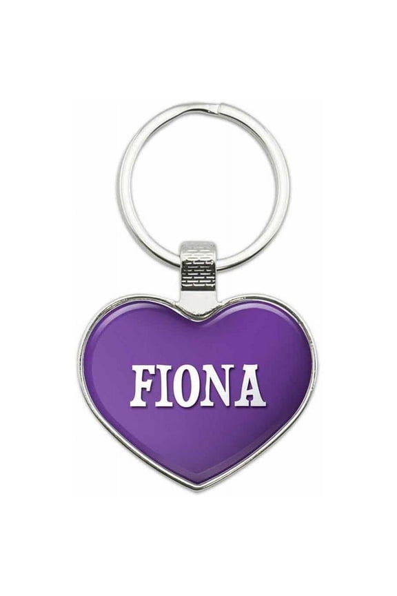 - Names Female Metal Heart Keychain Key Chain Ring, Purple