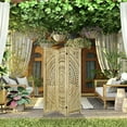 thumbnail image 1 of Fionafurn 3 Panel Room Divider,Carved Lacquer Privacy Screens, 67in(H) Brown(Mild Carbonization), 1 of 10