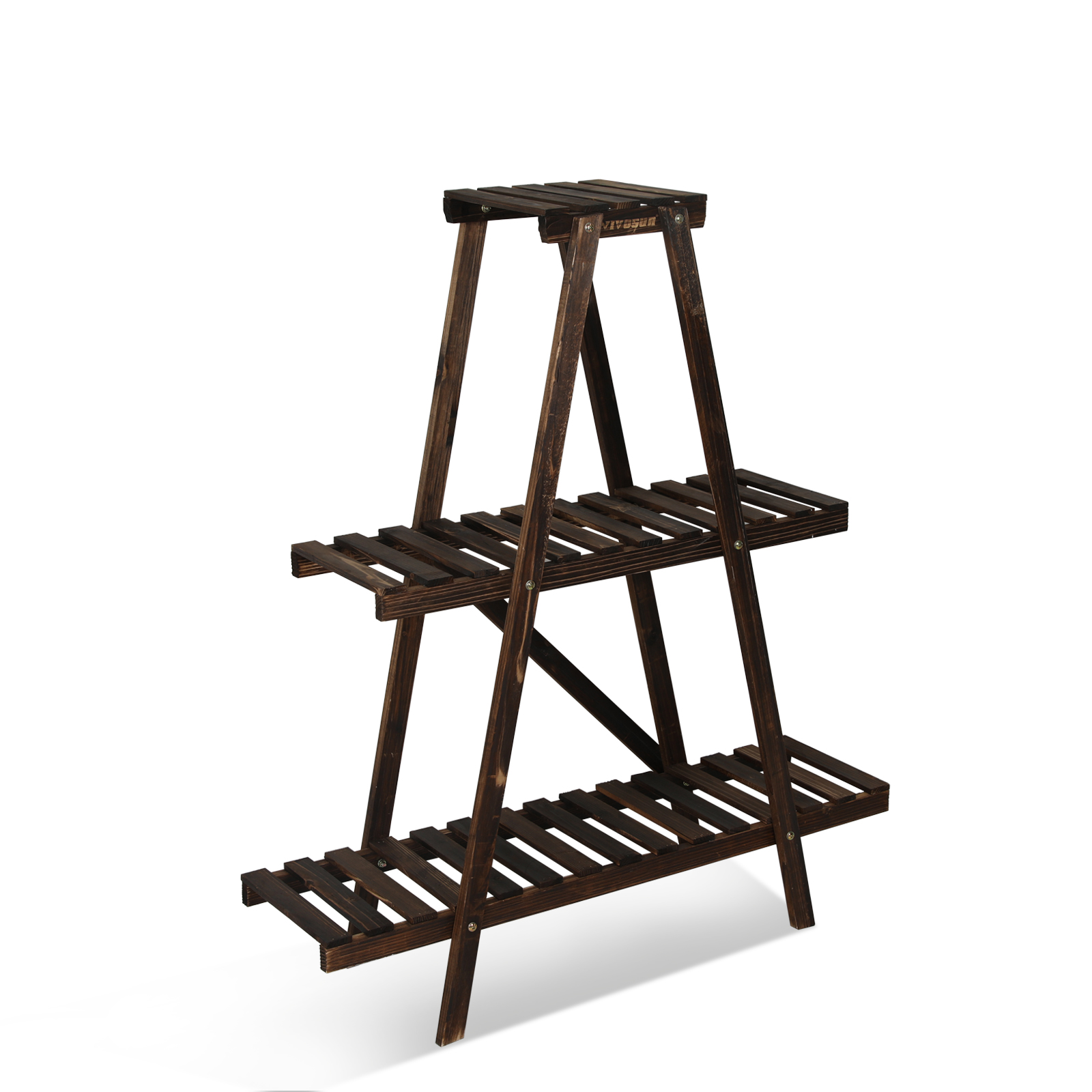 VASAGLE 4Tier Ladder Shelf Ladder Bookshelf Bookcase Storage Rack