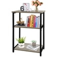 thumbnail image 1 of Fionafurn 3 Tier Industrial Shelf, Book Shelf Wood Bookcase Organizer with Metal Frame,Gray, 1 of 8