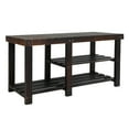Fionafurn 33.5" 3Tier Solid Pine Wood Shoe Rack Bench for Entryway
