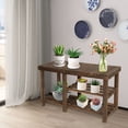 thumbnail image 1 of Fionafurn 33.5" Solid Wood Shoe Bench 3-Tier Shoe Storage Rack Organizer for Entryway Hallway Closet Living Room Bathroom, Brown, 1 of 10