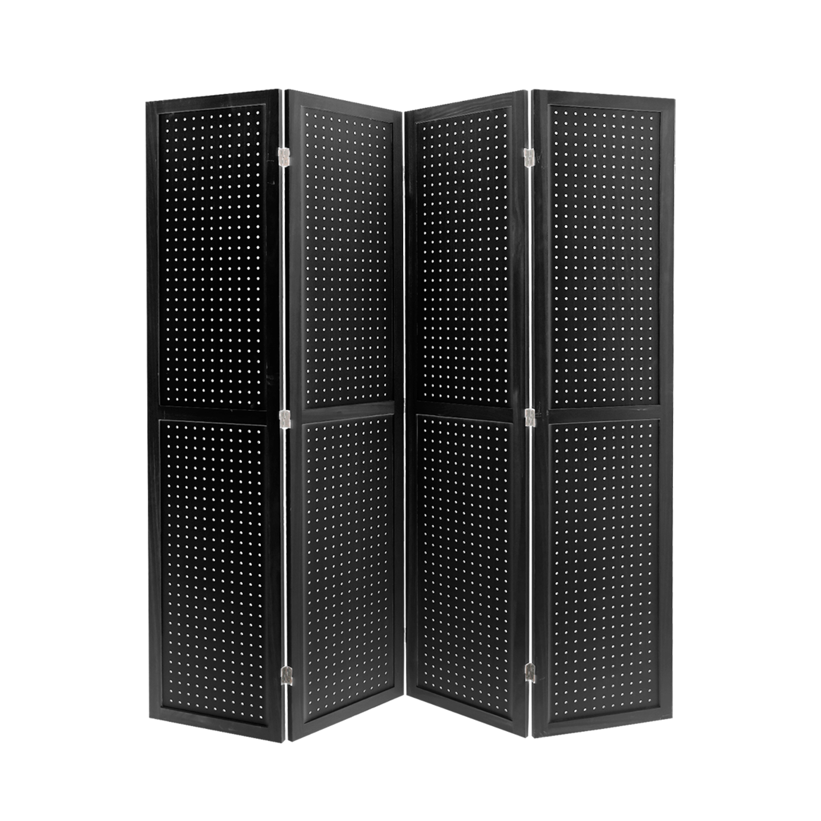 Fionafurn 4 Panel Room Divider, Wooden Folding Privacy pegboard display ...
