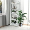 thumbnail image 1 of Fionafurn 5-Tier Ladder Shelf, Pine Plant Stand for Living room Balcony,Leaning Bookshelf,51" White, 1 of 1