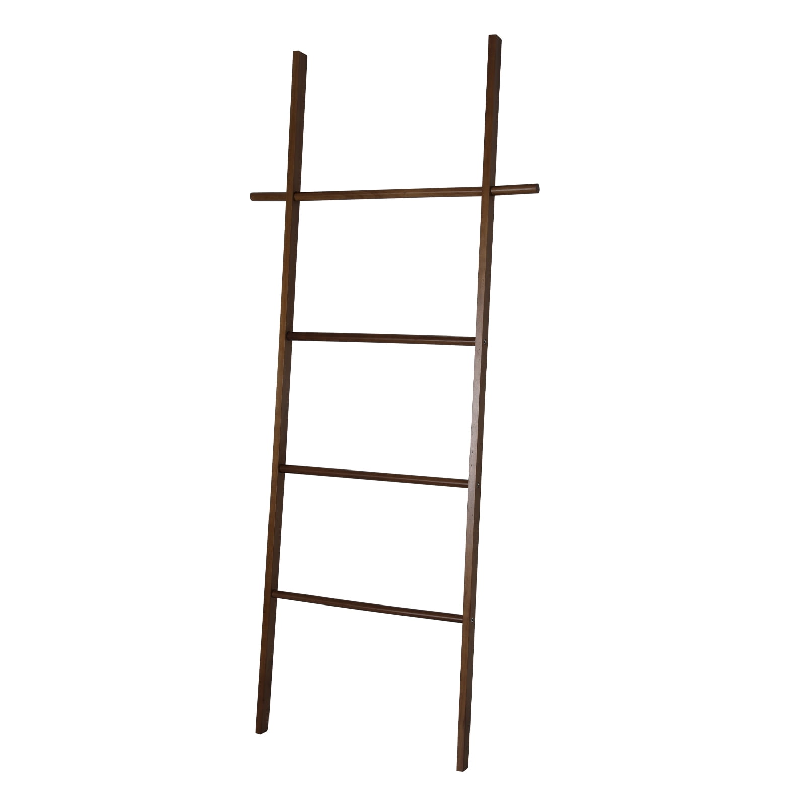 Fionafurn 57in(H) Blanket Ladder, Modern Wood Rack Farmhouse Ladder Shelf for Blankets,4Tier