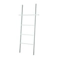 thumbnail image 1 of Fionafurn 57in(H) Blanket Ladder, Modern Wood Rack Farmhouse Ladder Shelf for Blankets,4-Tier White, 1 of 7