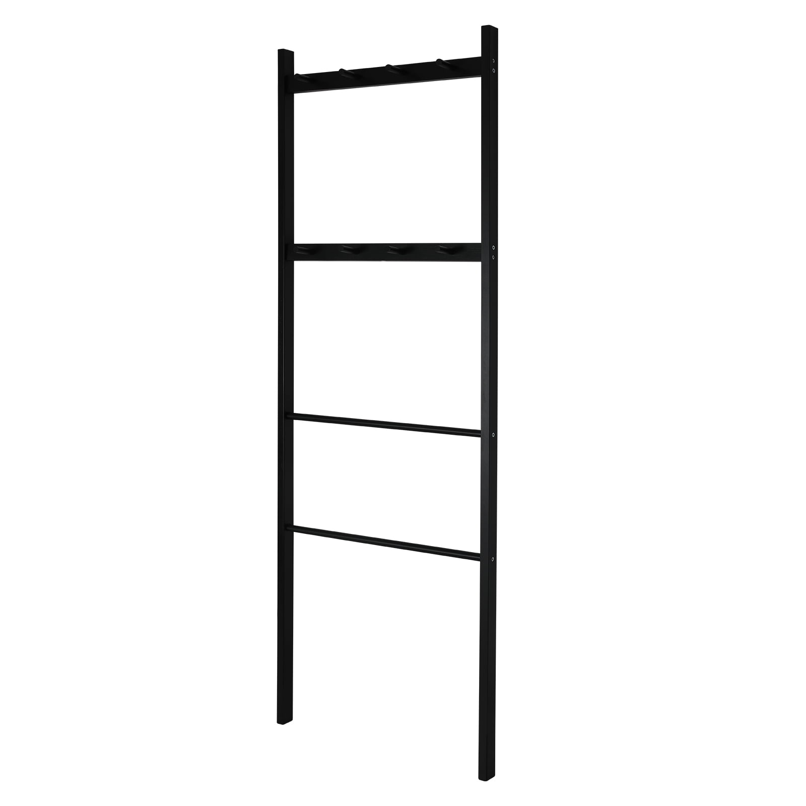 Fionafurn 67in(H) Blanket Ladder, Modern Wood Rack Farmhouse Ladder Shelf for Blankets,4Tier