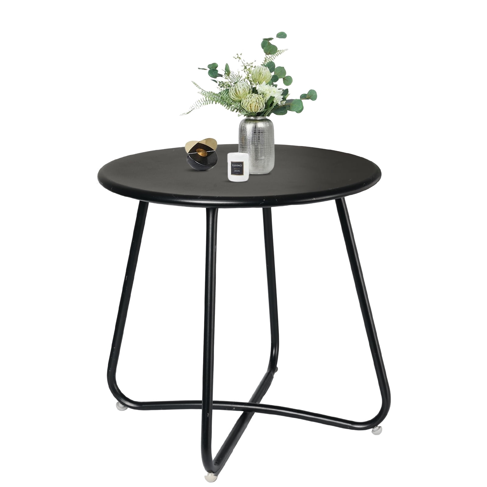 Fionafurn Round Outdoor Side Table for Patio，Patio Waterproof Accent ...