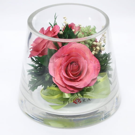Fiora Flower | Long Lasting Real Roses in a Sealed Vase | Lasts up to 5 Years | Unique Present Gift