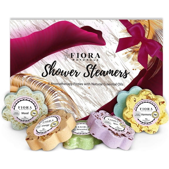 Fiora Naturals Shower Steamers Aromatherapy - 6 Various Scents Vapor Tablets