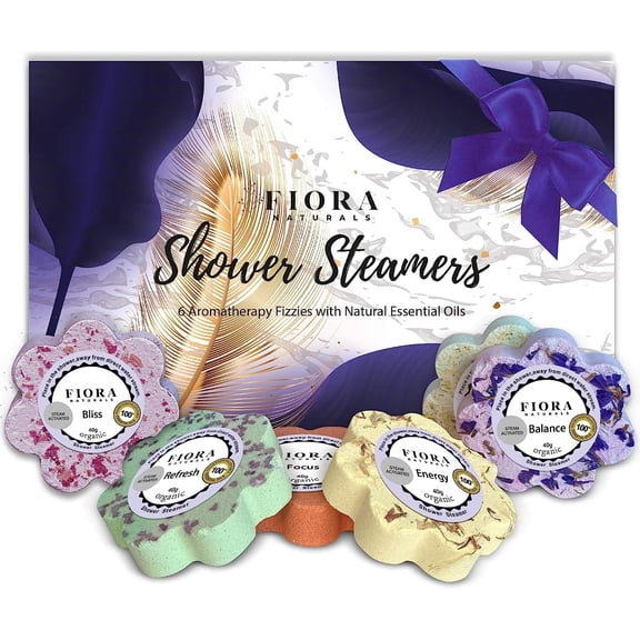 Fiora Naturals Shower Steamers Aromatherapy Gift - 6 Aromatic Steamers Set
