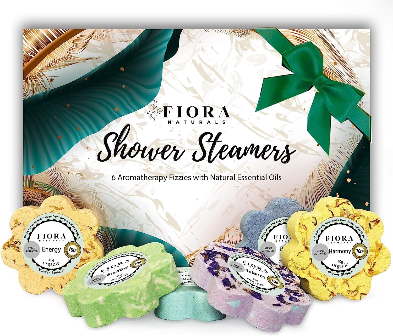Fiora Naturals Shower Steamers Aromatherapy Gift - Pack of 6 Aromatic ...