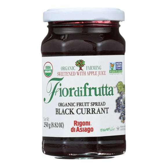Fiordifrutta Black Currant Fruit Spread - Case of 6 - 8.82 OZ