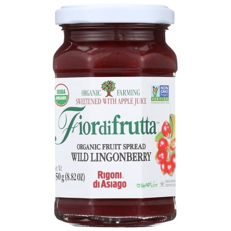 Fiordifrutta Organic Fruit Spread Lingonberry, 8.82 Oz.