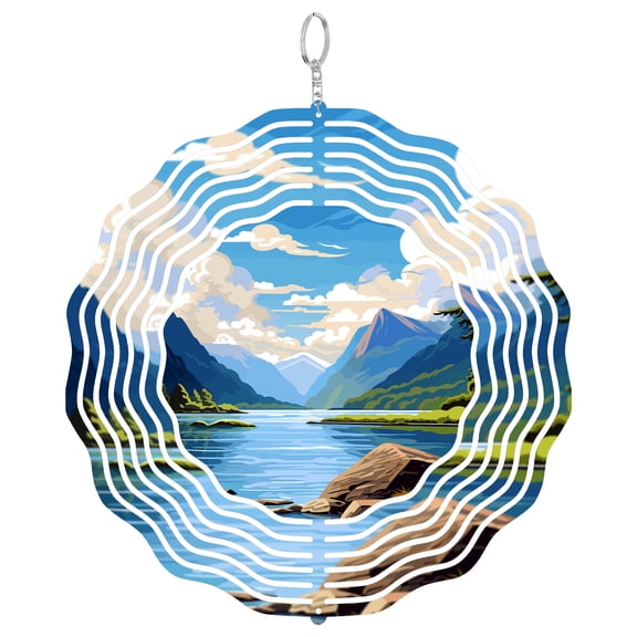 Fiordland National Park NZ 3D Wind Spinner Kinetic Hanging Art Outdoor Garden Decor Nature Lover Souvenir