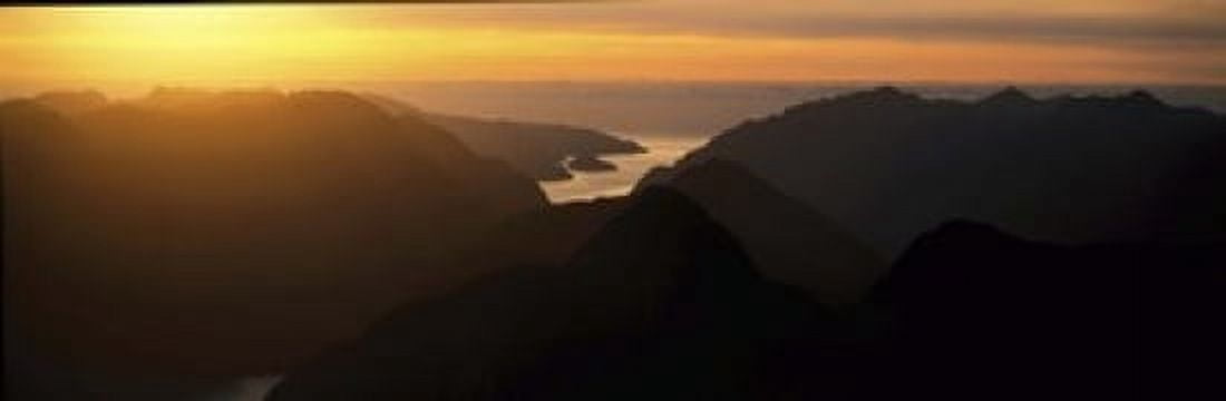 Fiordland National Park New Zealand Canvas Art - Panoramic Images (18 x 6)