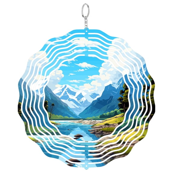 Fiordland Park NZ Wind Spinner, 3D Kinetic Outdoor Hanging Decor