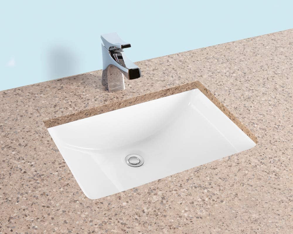 Fiore 2115, 21x15 Rectangle Undermount Bathroom Sink w/Concealed ...