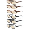 thumbnail image 1 of Fiore  6 Pack Computer Reading Glasses Spring Hinge Copper Tinted Lenses (4.00), 1 of 2
