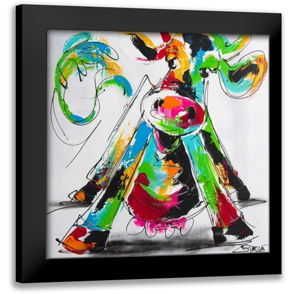 Fiore, Art 12x12 Black Modern Framed Museum Art Print Titled - Smiling all day I