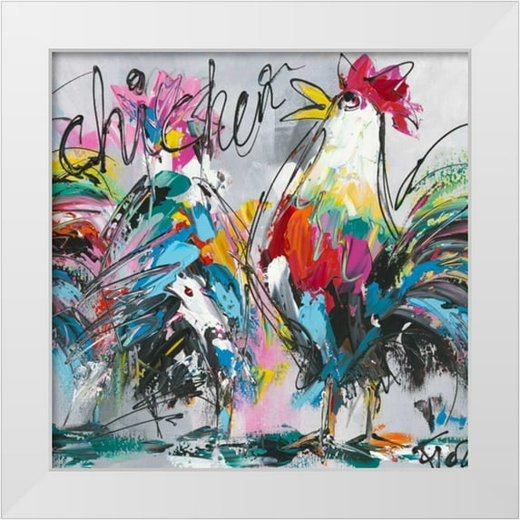 Fiore, Art 12x12 White Modern Wood Framed Museum Art Print Titled - Where are the ladies