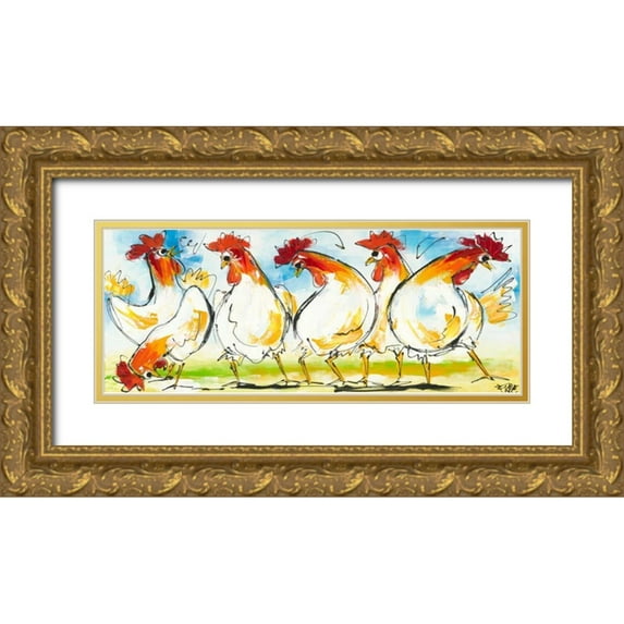 Fiore, Art 14x8 Gold Ornate Wood Framed with Double Matting Museum Art Print Titled - Tokkie III