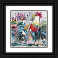 thumbnail image 1 of Fiore, Art 26x26 Black Ornate Wood Framed with Double Matting Museum Art Print Titled - Where are the ladies, 1 of 4
