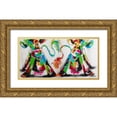 thumbnail image 1 of Fiore, Art 32x18 Gold Ornate Wood Framed with Double Matting Museum Art Print Titled - Happy cows I, 1 of 4
