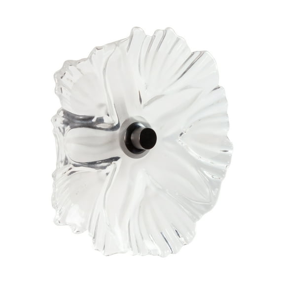 Fiore Hand Blown Art Glass Wall Décor, White Frost, 9" Diameter