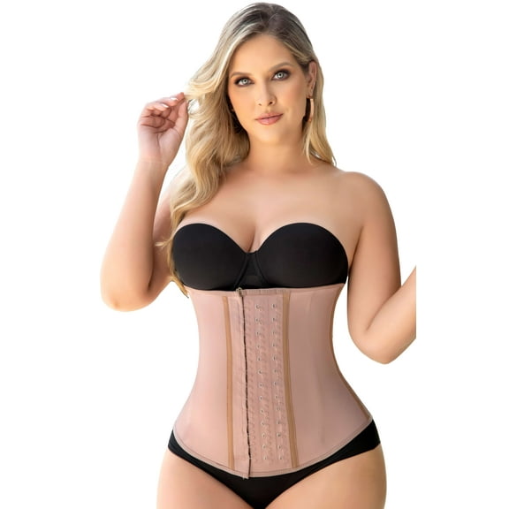 Fiorella Shapewear Latex Waist Cincher Trainer Corset 3 Hooks Steel Boned Fajas Cinturillas Colombianas Reductoras 211C3