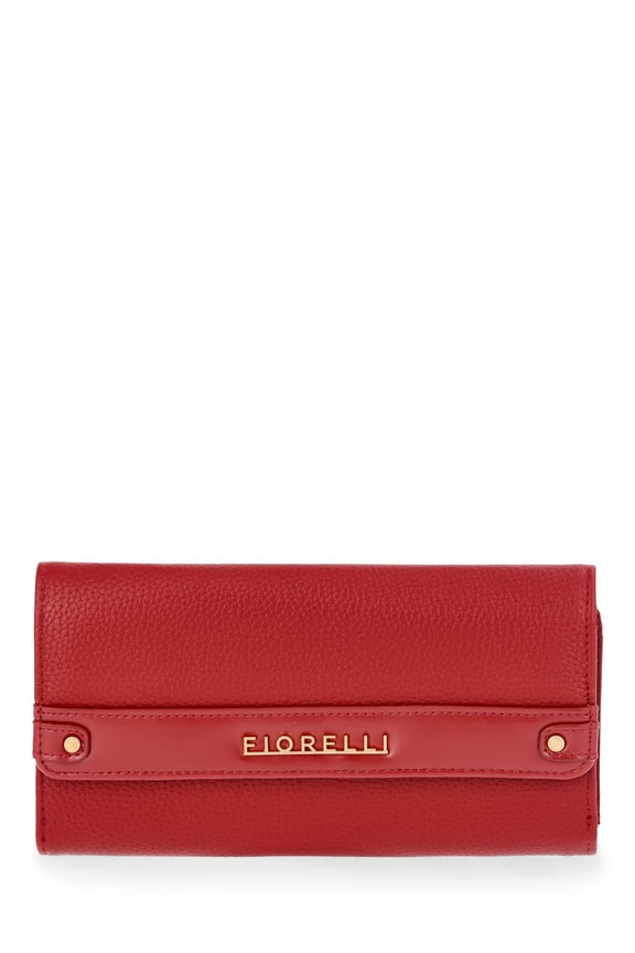 Women's Diana Double Sided Clutch Wallet, Syrah Red