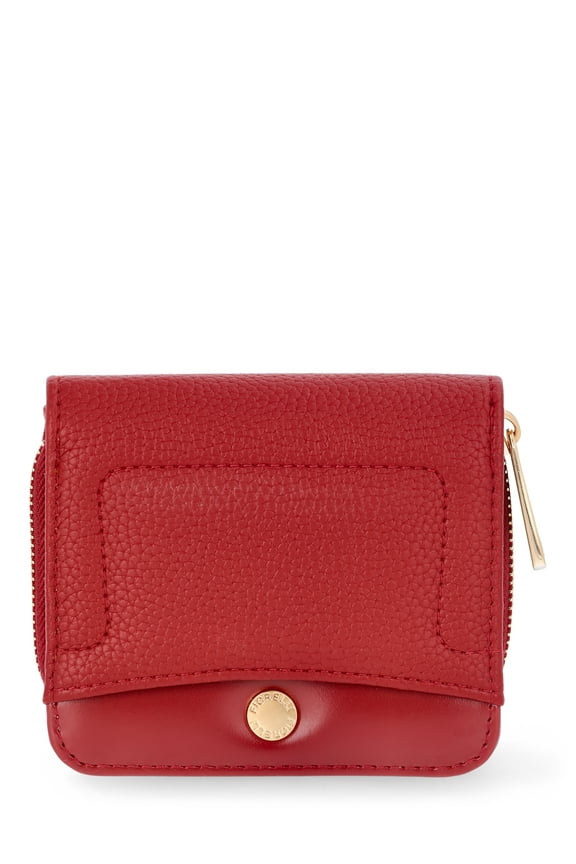 Women's Elizabeth Zip Around Wallet, Syrah Red