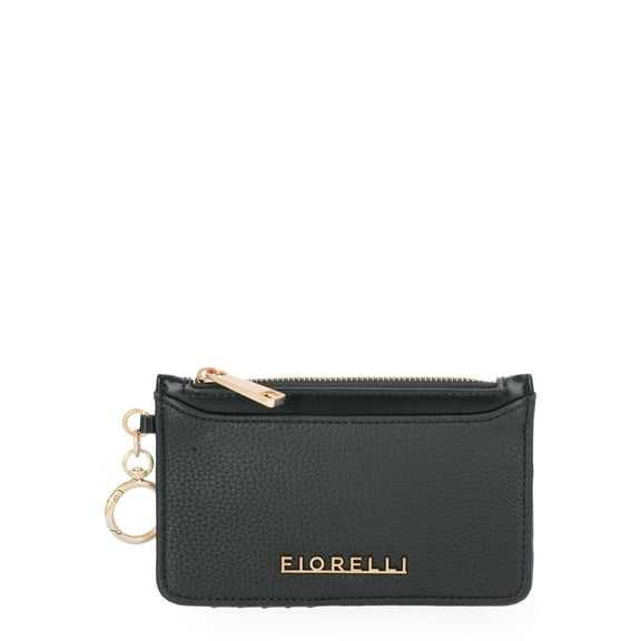 Fiorelli Women's Natalie Zip Top Card Case Wallet, Black