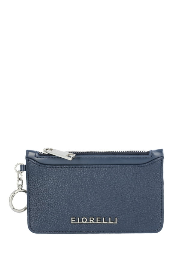 Women's Natalie Zip Top Card Case Wallet, Blueberry