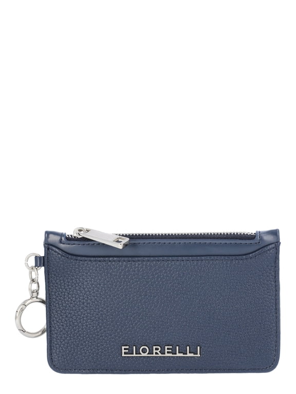Women's Natalie Zip Top Card Case Wallet, Blueberry